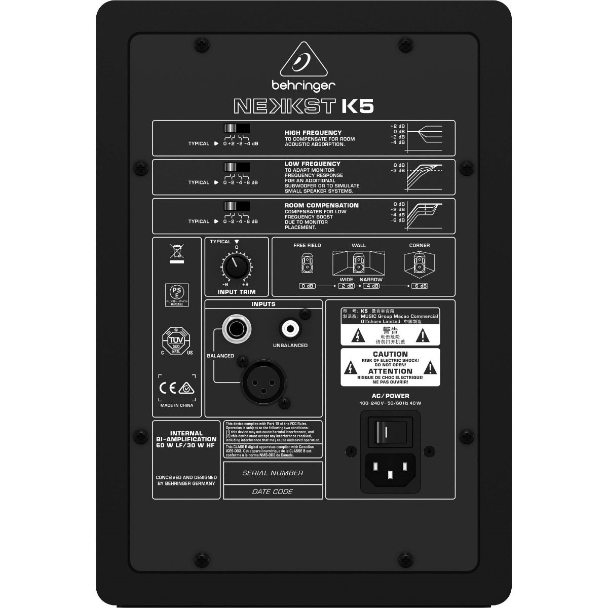 BEHRINGER K5 ACTIVE STUDIO MONITOR - Music Planet New Zealand