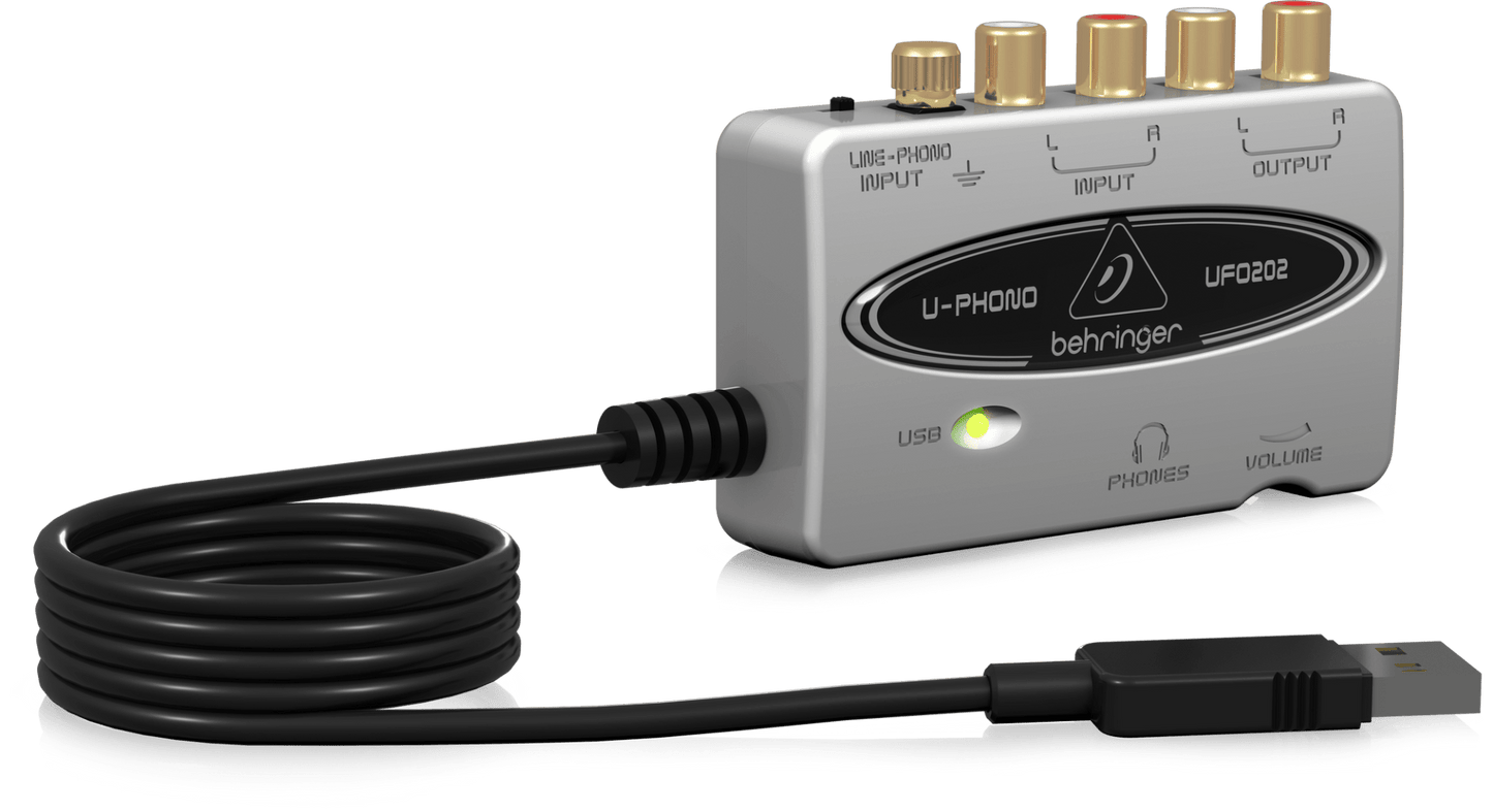 BEHRINGER PHONO PREAMP/2X2 USB INTERFACE - Music Planet New Zealand