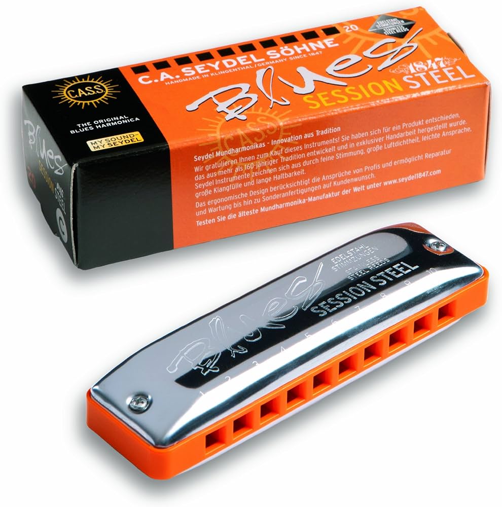 C.A. Seydel Blues Session Steel B Harmonica - Music Planet New Zealand