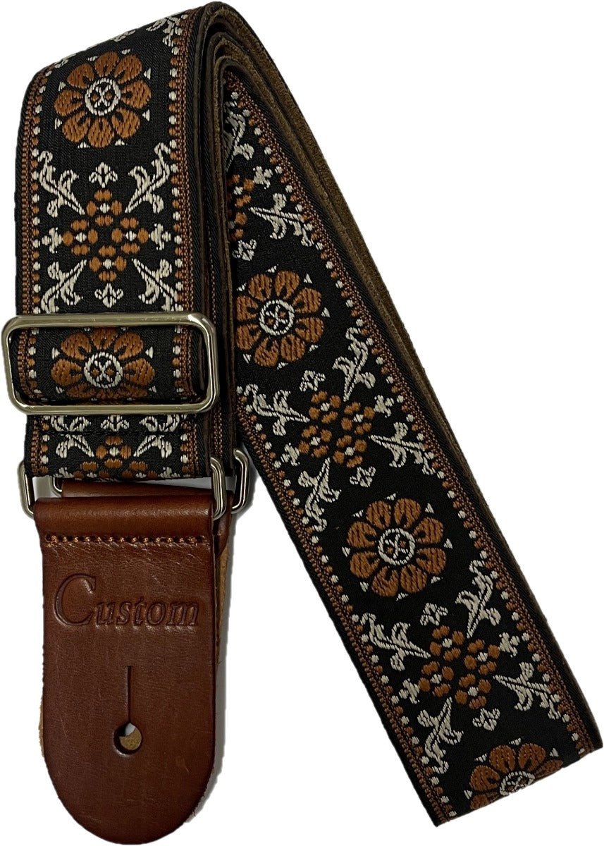 CUSTOM GT03 FLORAL STRAP BROWN/BEIGE - Music Planet New Zealand