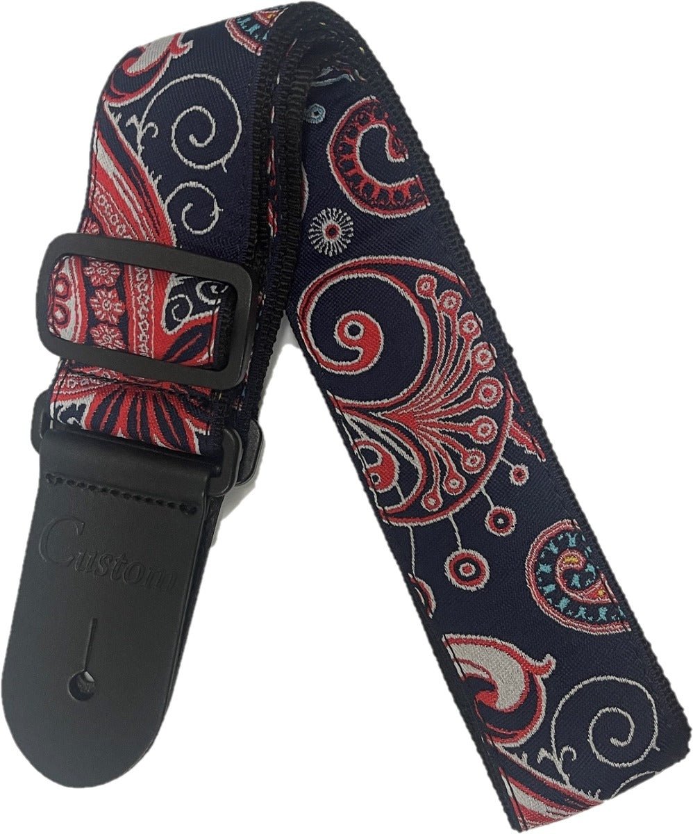 CUSTOM NAVY BLUE/RE FLORAL/PAISLEY WOVEN - Music Planet New Zealand