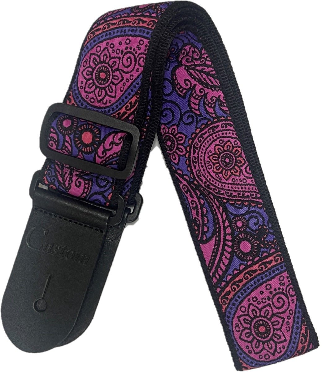 CUSTOM PURPLE/PINK FLORAL/PAISLEY WOVEN - Music Planet New Zealand