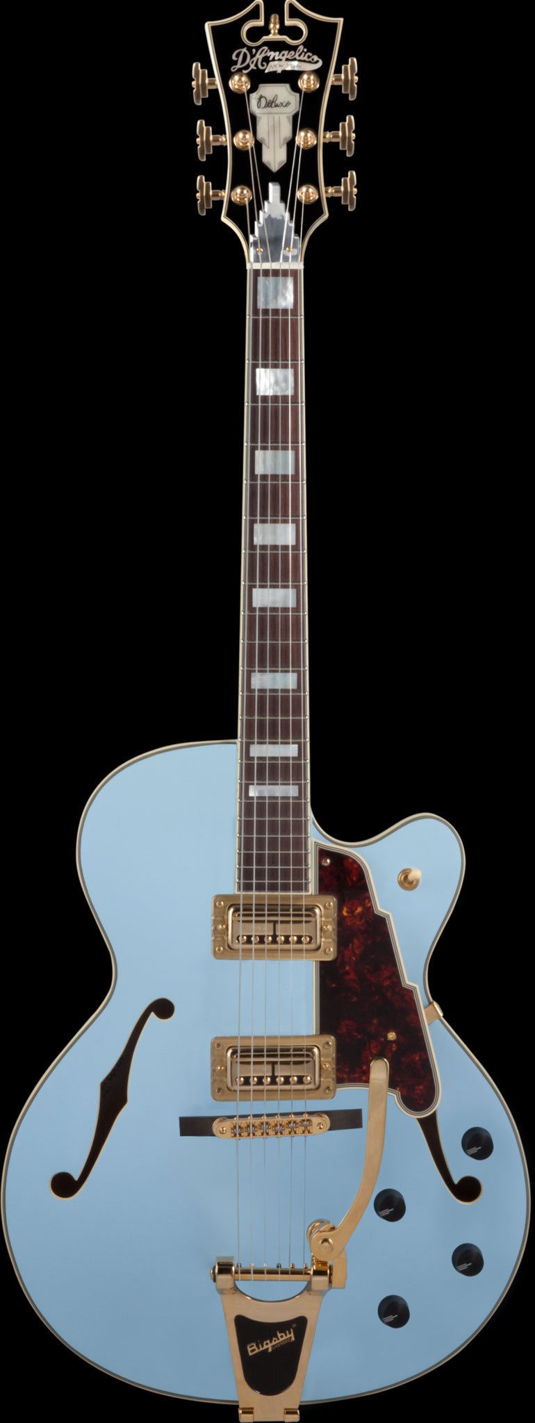 D'ANGELICO DELUXE 175 MATTE POWDER BLUE - Music Planet New Zealand
