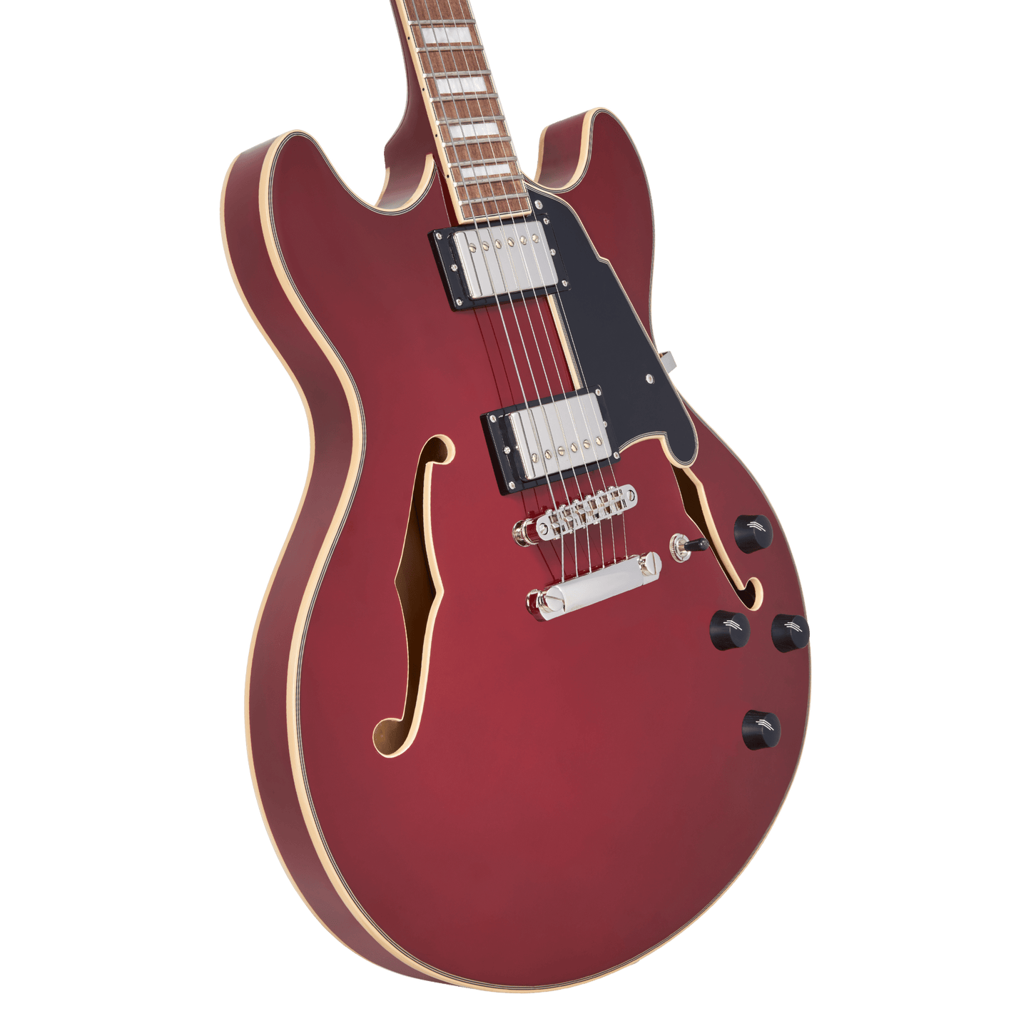 D’Angelico Premier DC Semi - Hollow Electric Guitar - Burnt Red - Music Planet NZ