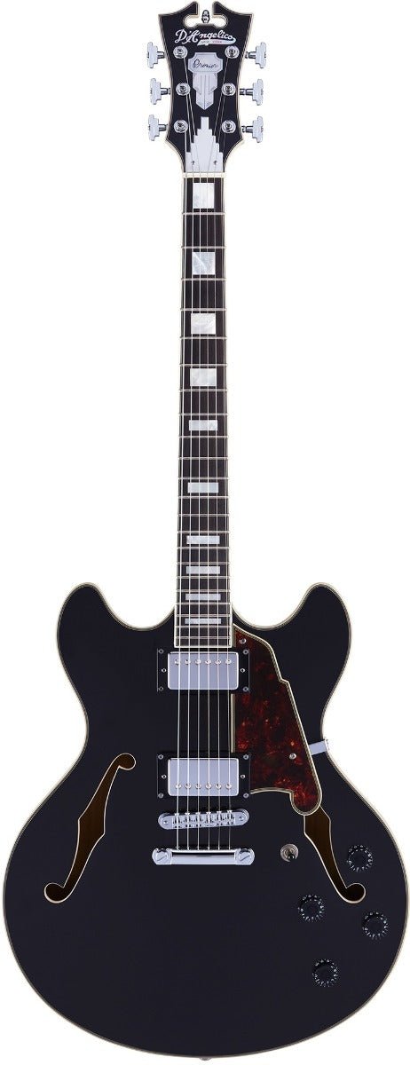 D'ANGELICO PREMIER DC WITH STOP BAR IN BLACK FLAKE - Music Planet New Zealand