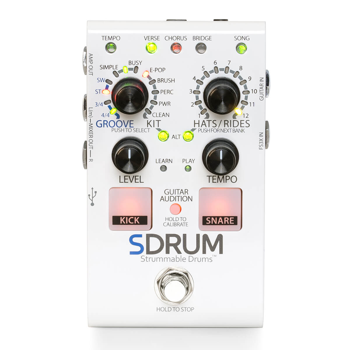 DigiTech SDRUM Strummable Drumsドラムマシンペダル Digitech SDrum Strummable Drum Pedal | Music Planet NZ