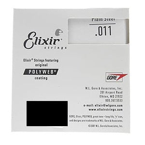 ELIXIR SINGLE PLAIN STEEL 011 STRING - Music Planet New Zealand