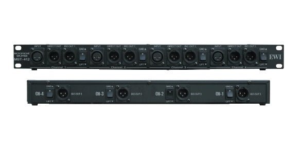 EWI 4 CHANNEL MIC SPLITTER RACK MOUNT - Music Planet New Zealand