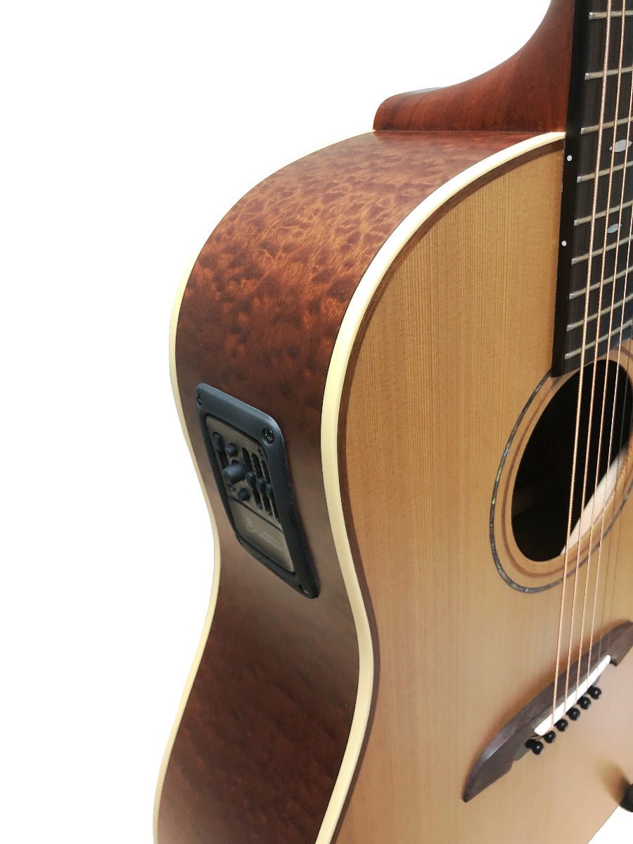 K YAIRI DY62 SOLID CEDAR TOP ACOUSTIC/ELECTRIC BURLED MAHOGA - Music Planet New Zealand