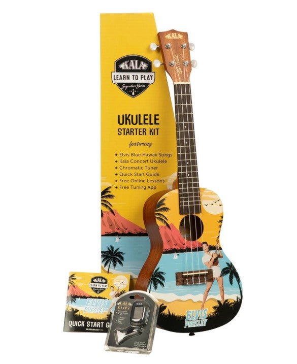 KALA ELVIS CONCERT UKE BLUE HAWAII W/TUNER - Music Planet New Zealand