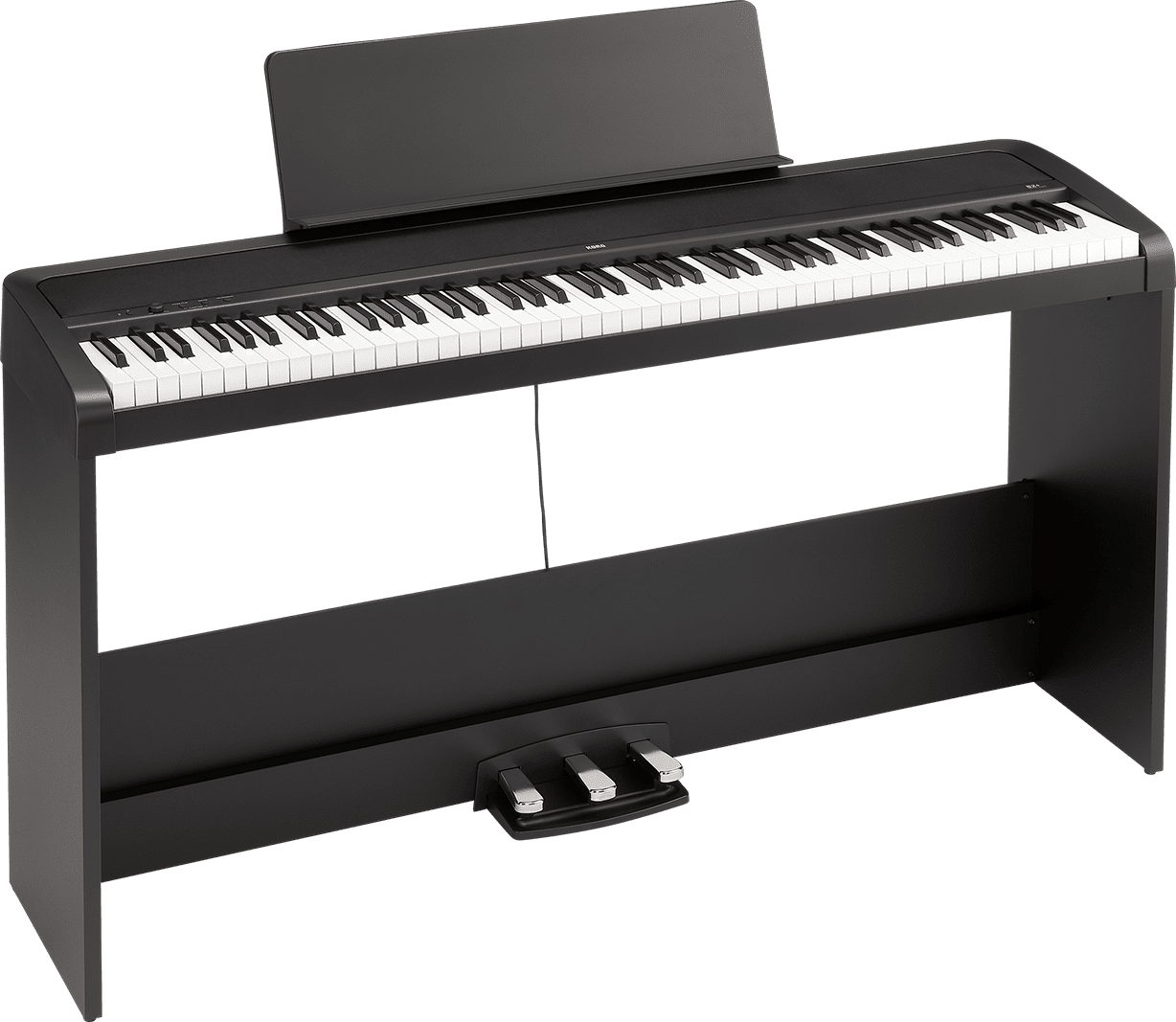 Korg B2+SP 88 - Key Digital Piano with Stand & Triple Pedal Black - Music Planet NZ