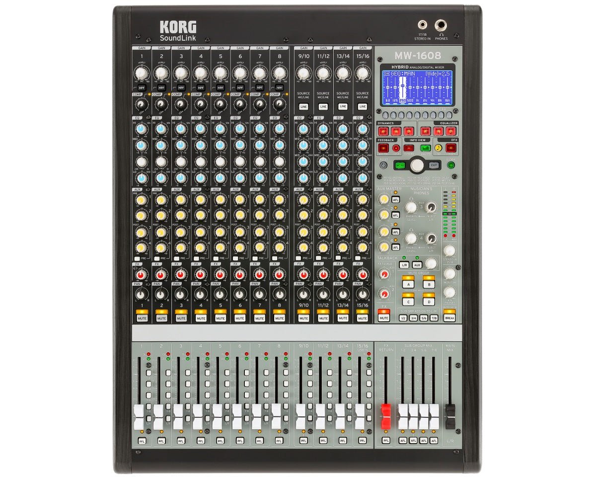 KORG MW - 1608 16 CHANNEL HYBRID MIXER - Music Planet New Zealand