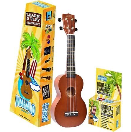 MAHALO KAHIKO SERIES LEARN 2 PLAY UKULELE PACK TRANS BROWN - Music Planet New Zealand