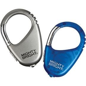 MIGHTY BRIGHT 2 PK CARABINER SILVER&BLUE - Music Planet New Zealand
