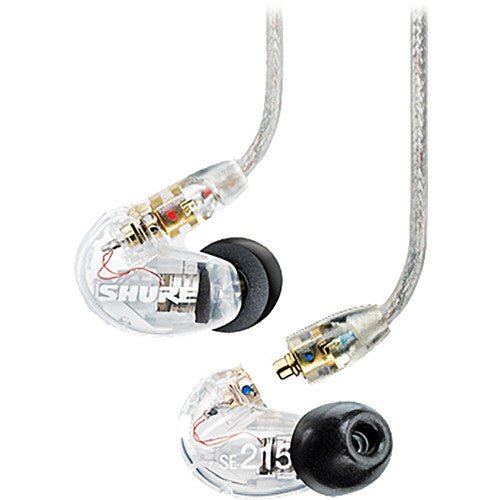SHURE SE215 IN EAR HEADPHONES CLEAR - Music Planet New Zealand