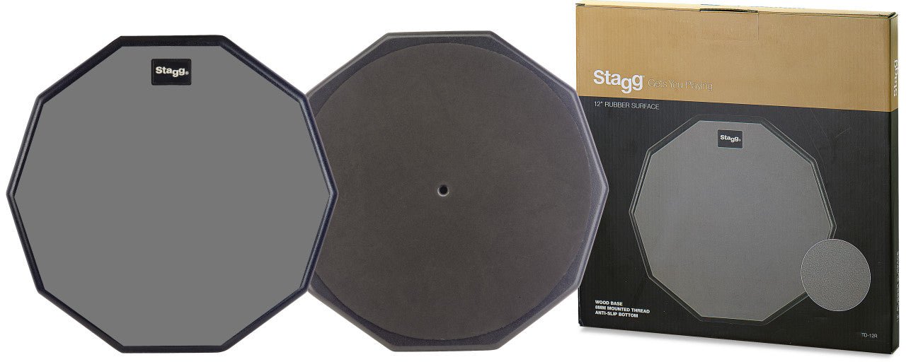 STAGG 12" PRACTICE PAD - 10 SIDED STYLE - Music Planet New Zealand