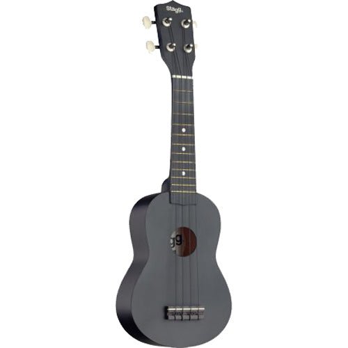 STAGG SOPRANO UKULELE BLACK SATIN W/ BAG - Music Planet New Zealand