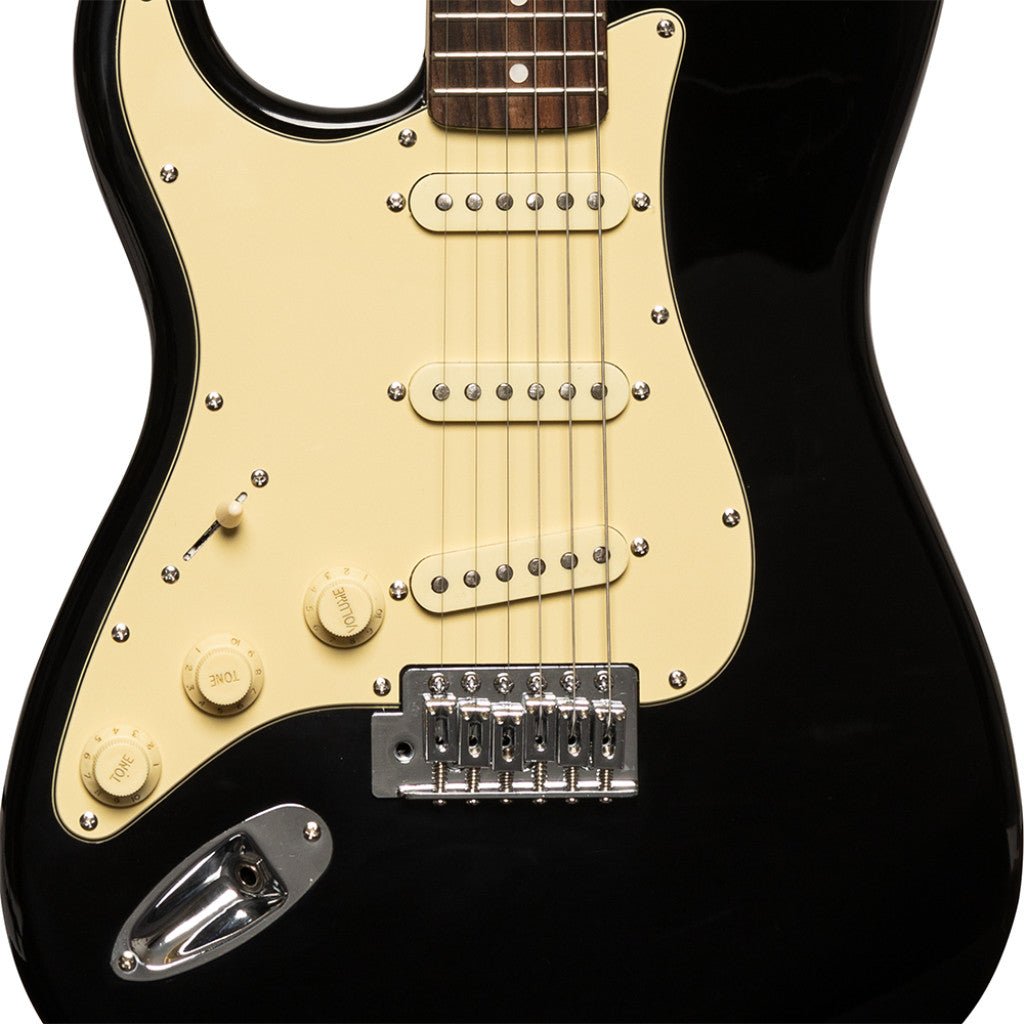 STAGG STANDARD SERIES STRAT 3/4 BLACK LEFT HAND - Music Planet New Zealand