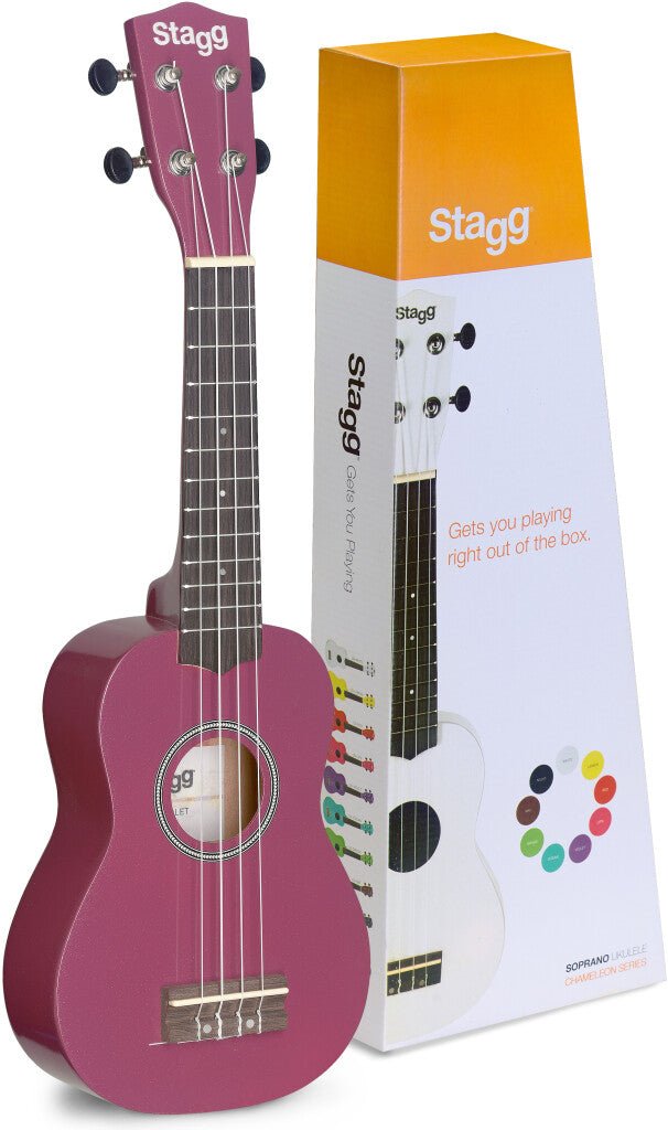 STAGG US - VIOLET COLOURED UKULELE & BAG - Music Planet New Zealand