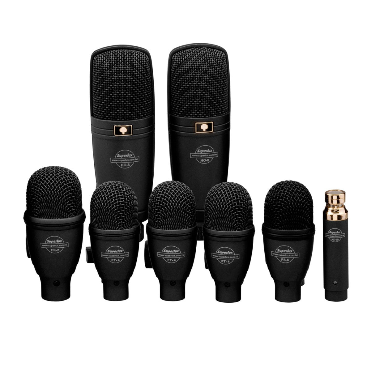 SUPERLUX 8 PIECE DRUM MIC SET - Music Planet New Zealand