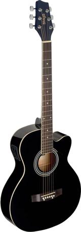 Stagg SA20ACE Auditorium Acoustic Guitar with EQ - Black