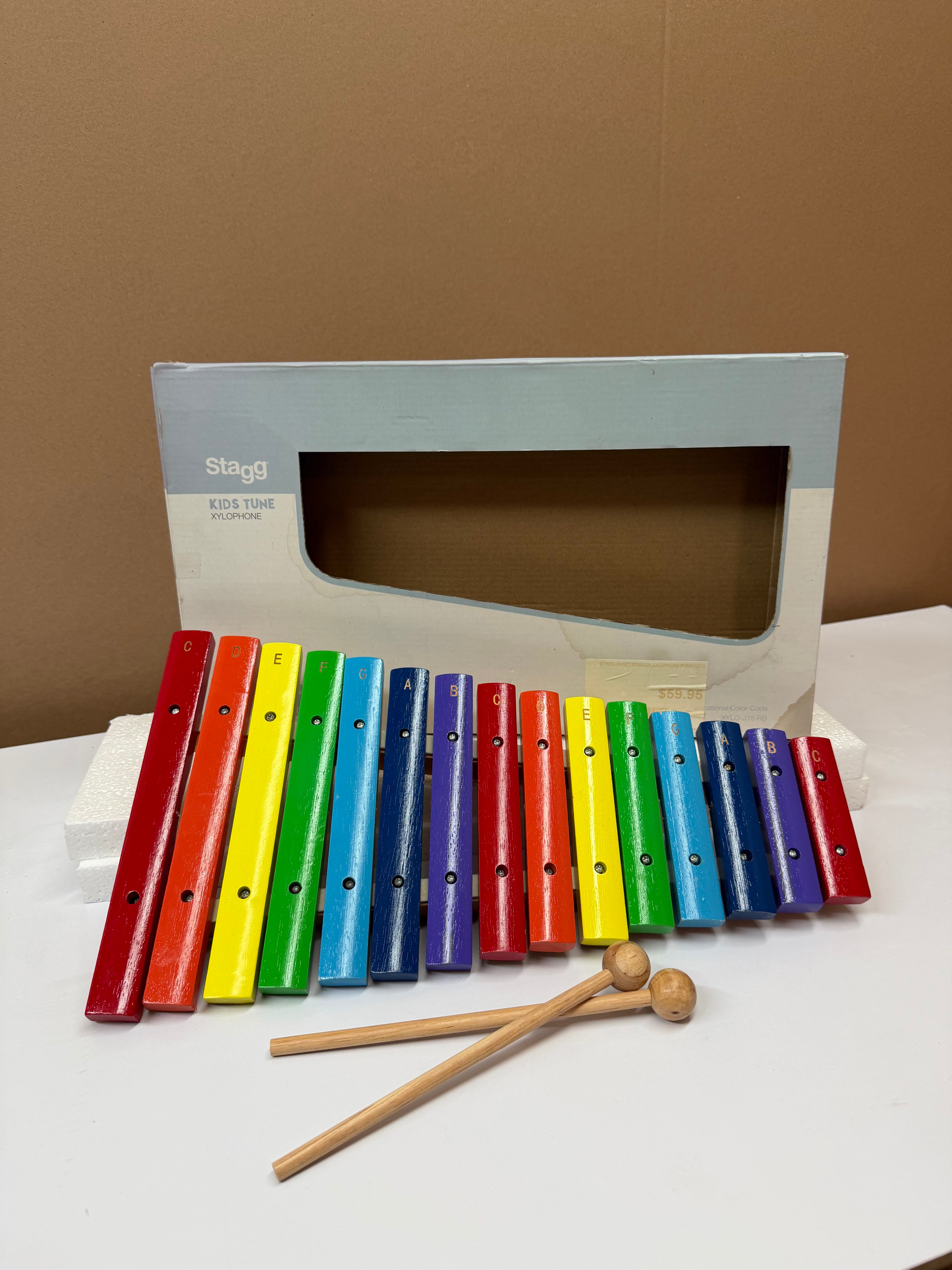 Stagg 15-Key Wooden Xylophone with Mallets - B-Stock