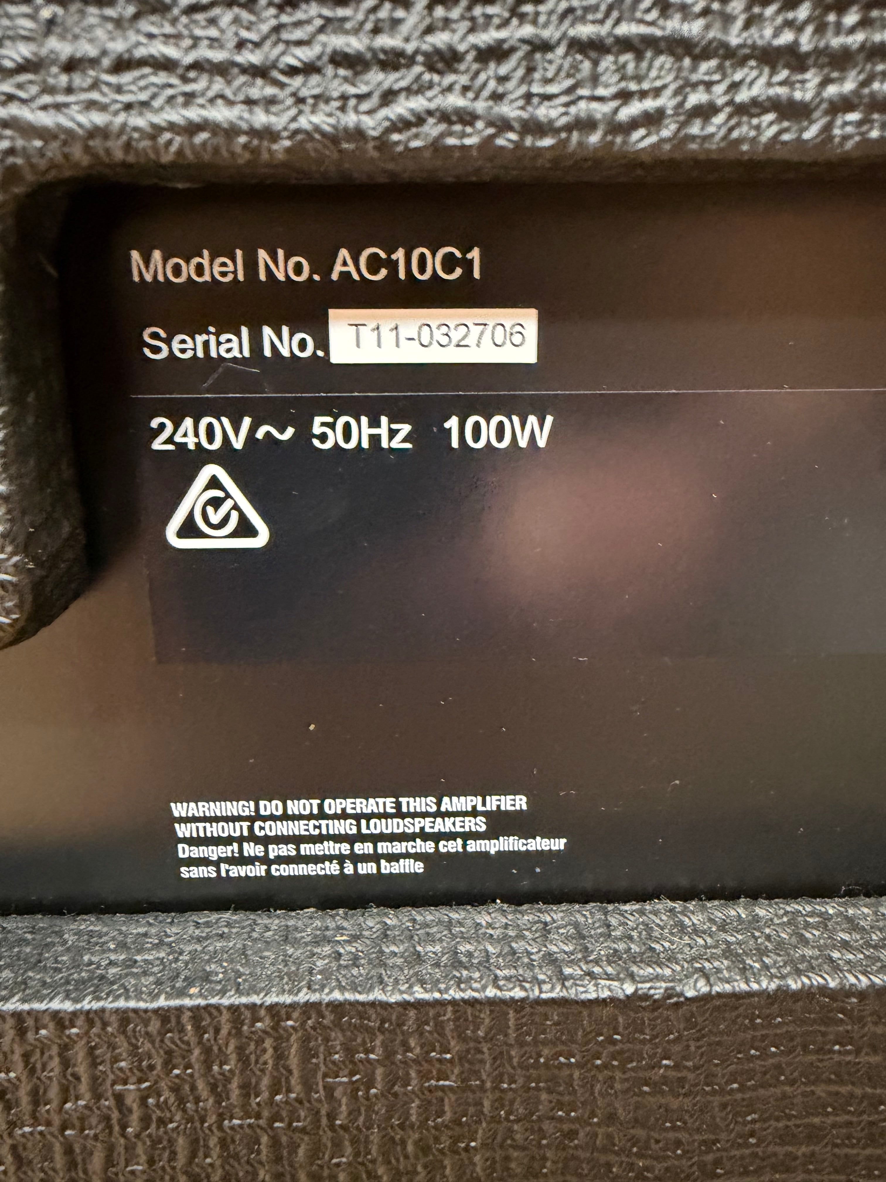 Vox AC10C1 All-Tube Guitar Amplifier B-Stock