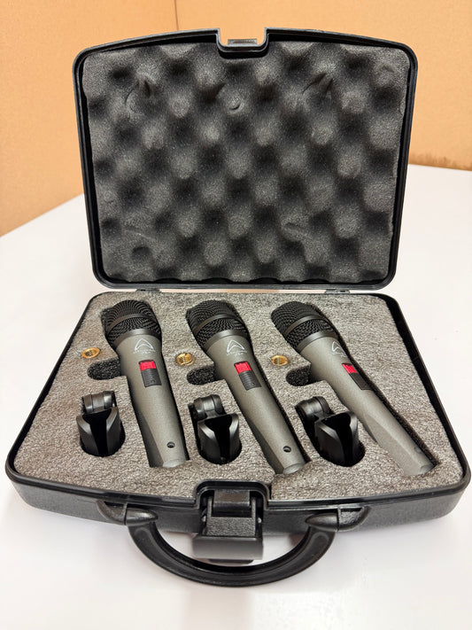 Wharfedale Pro DM5.0S 3-Pack Dynamic Microphone Set - B-Stock
