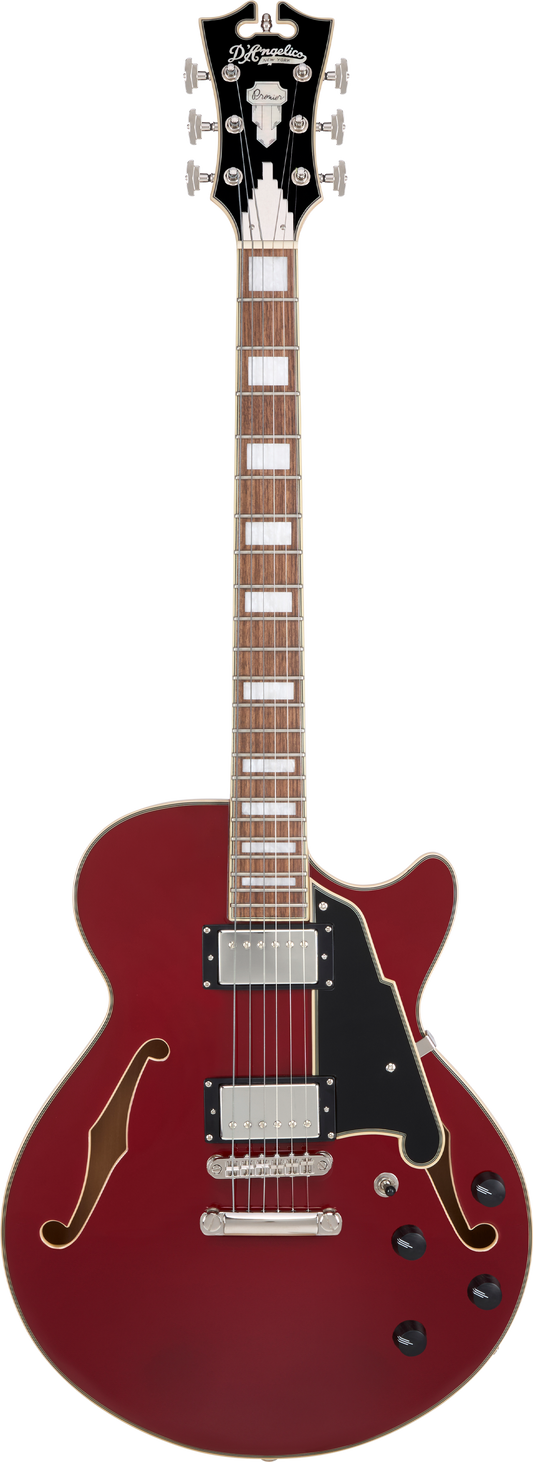 D’Angelico Premier SS Semi-Hollow Electric Guitar - Burnt Red
