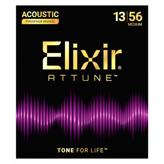 Elixir ATTUNE 13-56 Phosphor Bronze Acoustic Guitar Strings