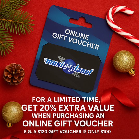 Music Planet Online Gift Voucher - 20% Extra Value (Online Use Only)