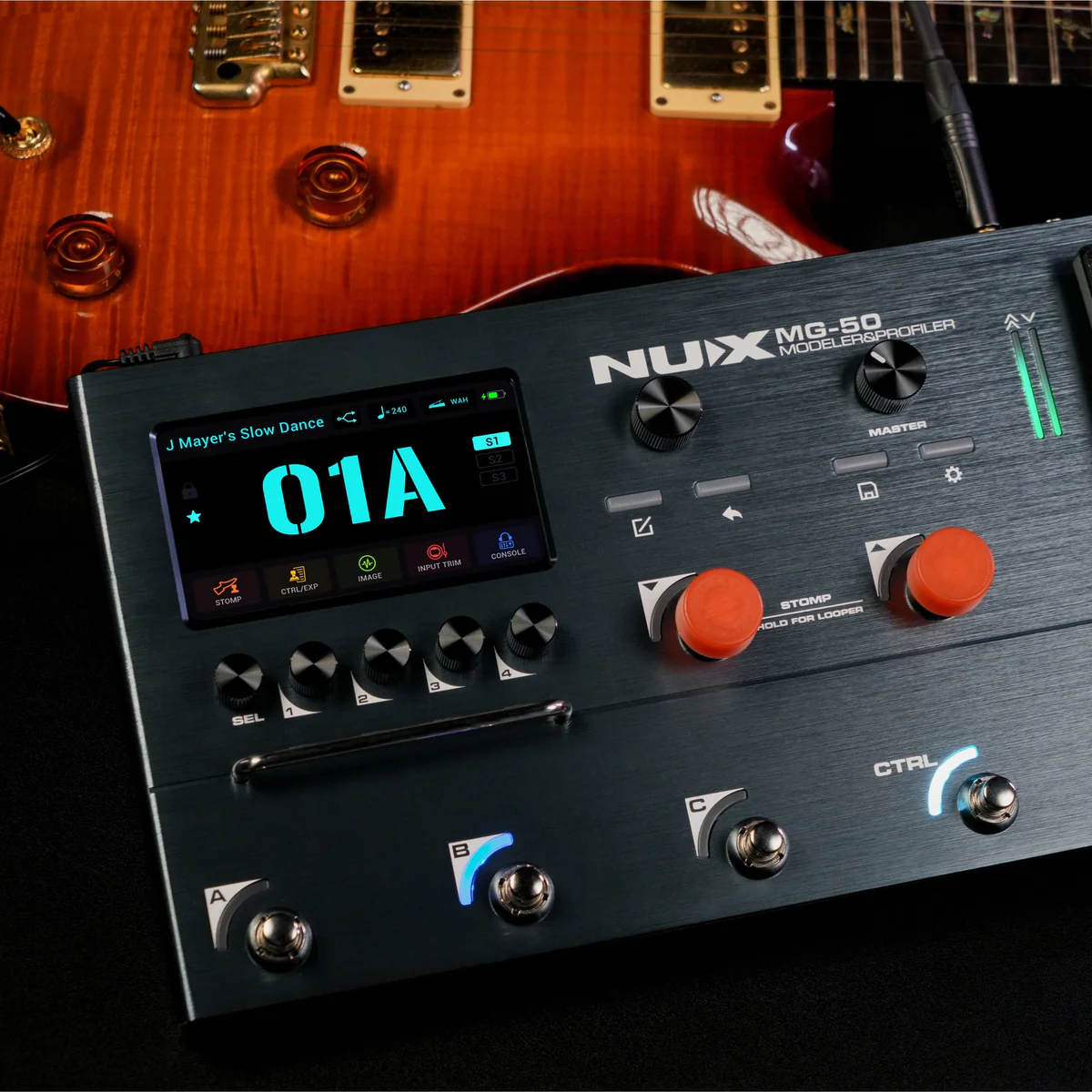 NUX MG50Li Modeller & Profiler Multi-Effects Processor - Blue