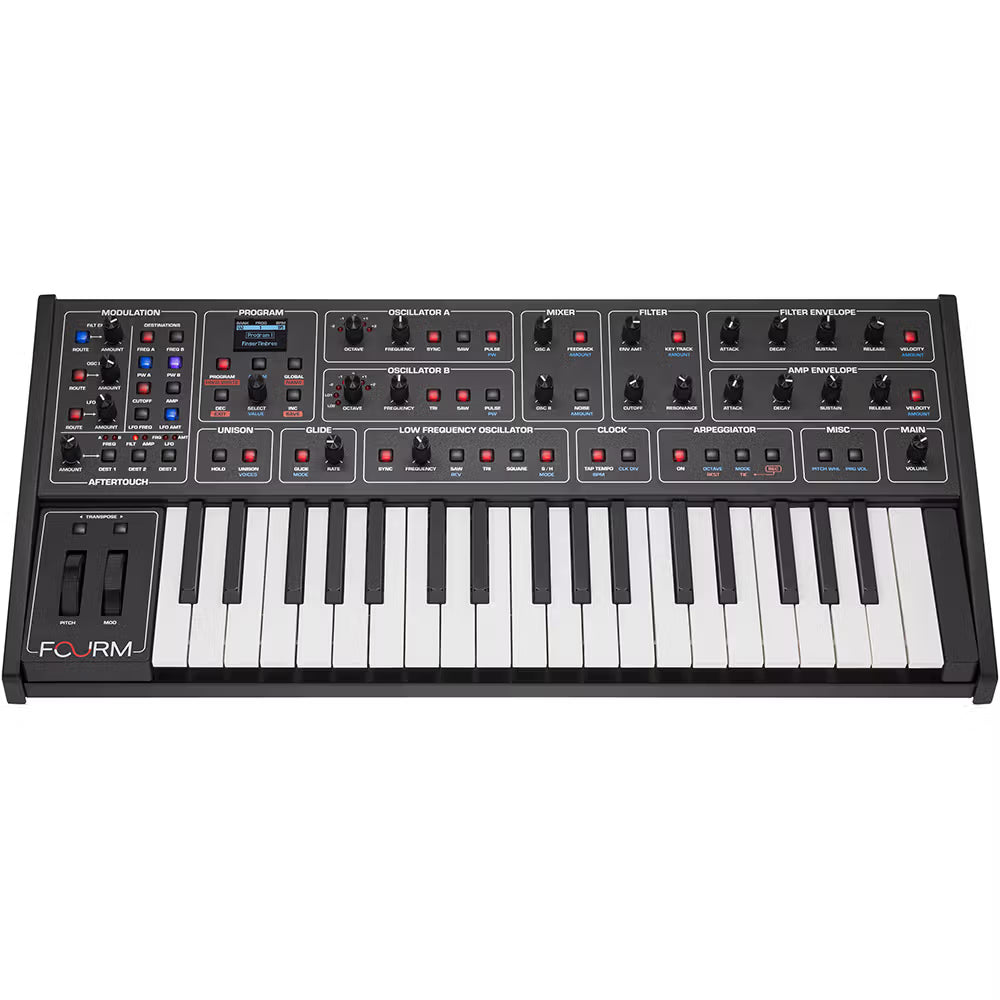Sequential FOURM 4-Voice Analog Synth with Polyphonic Aftertouch