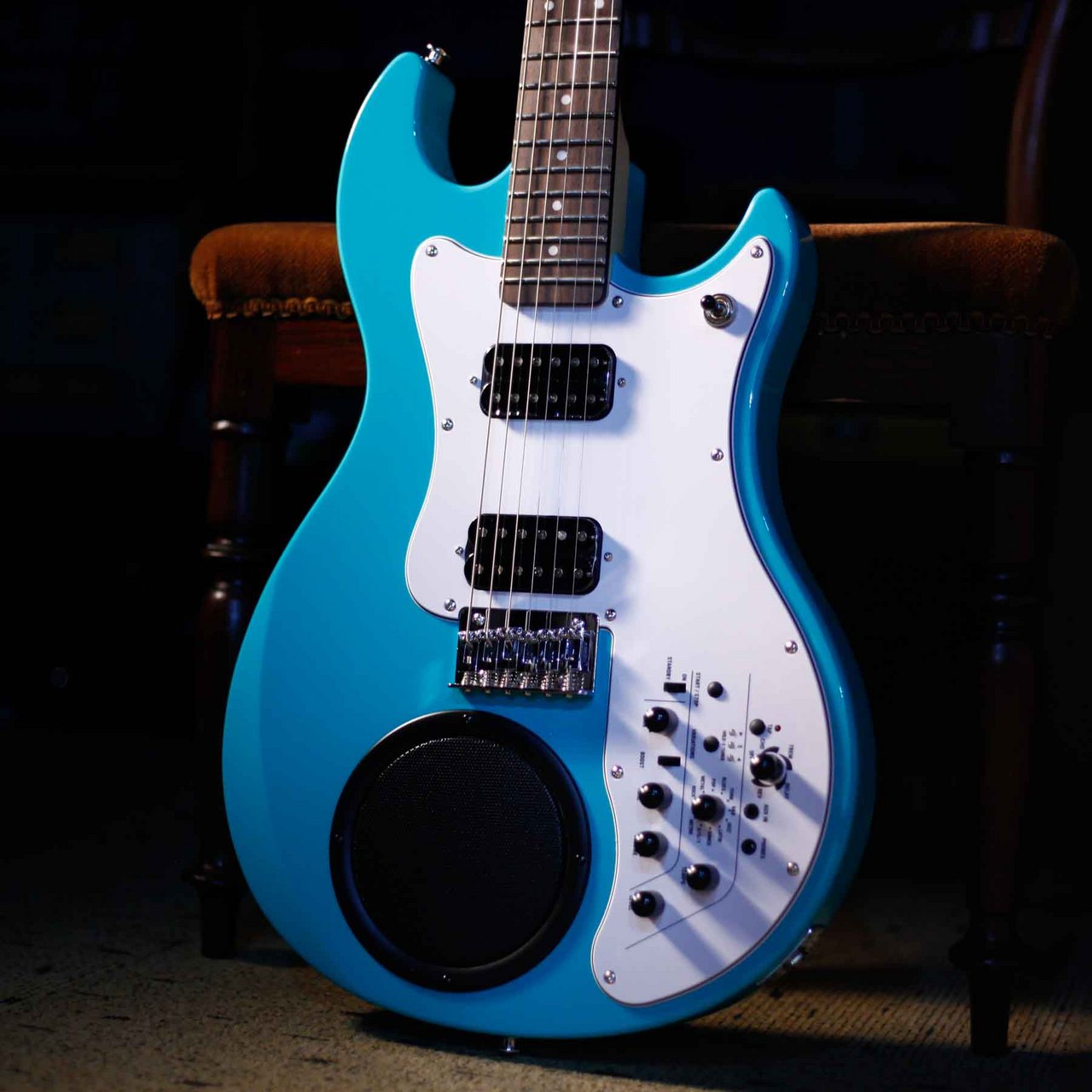 Vox APC-2 Electric Guitar with Built-In Amplifier - Aqua Green