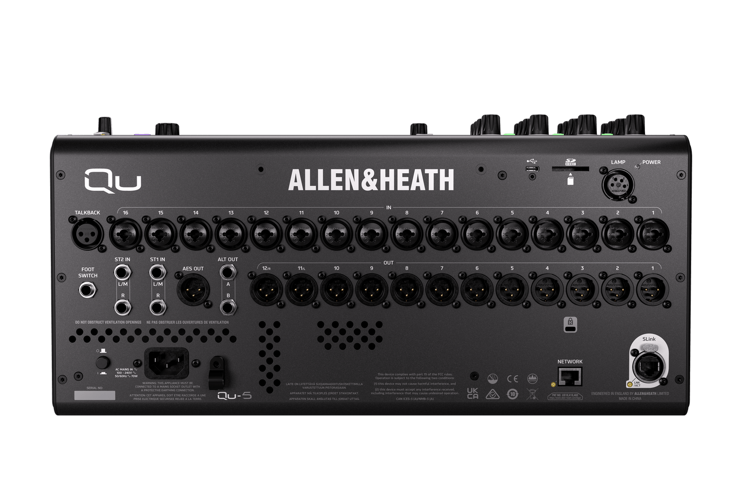 Allen & Heath QU - 5 38 - Input Digital Mixer - Music Planet NZ