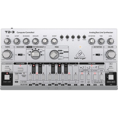 BEHRINGER BASS LINE SYNTHESIZER SILVER - Music Planet New Zealand