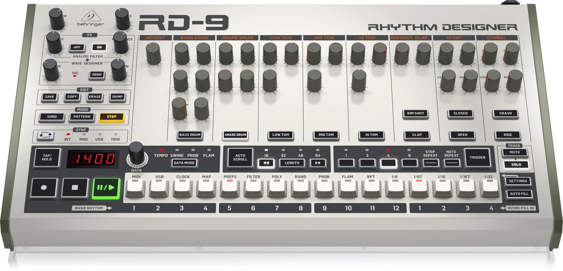 BEHRINGER RD - 9 DRUM MACHINE - Music Planet New Zealand