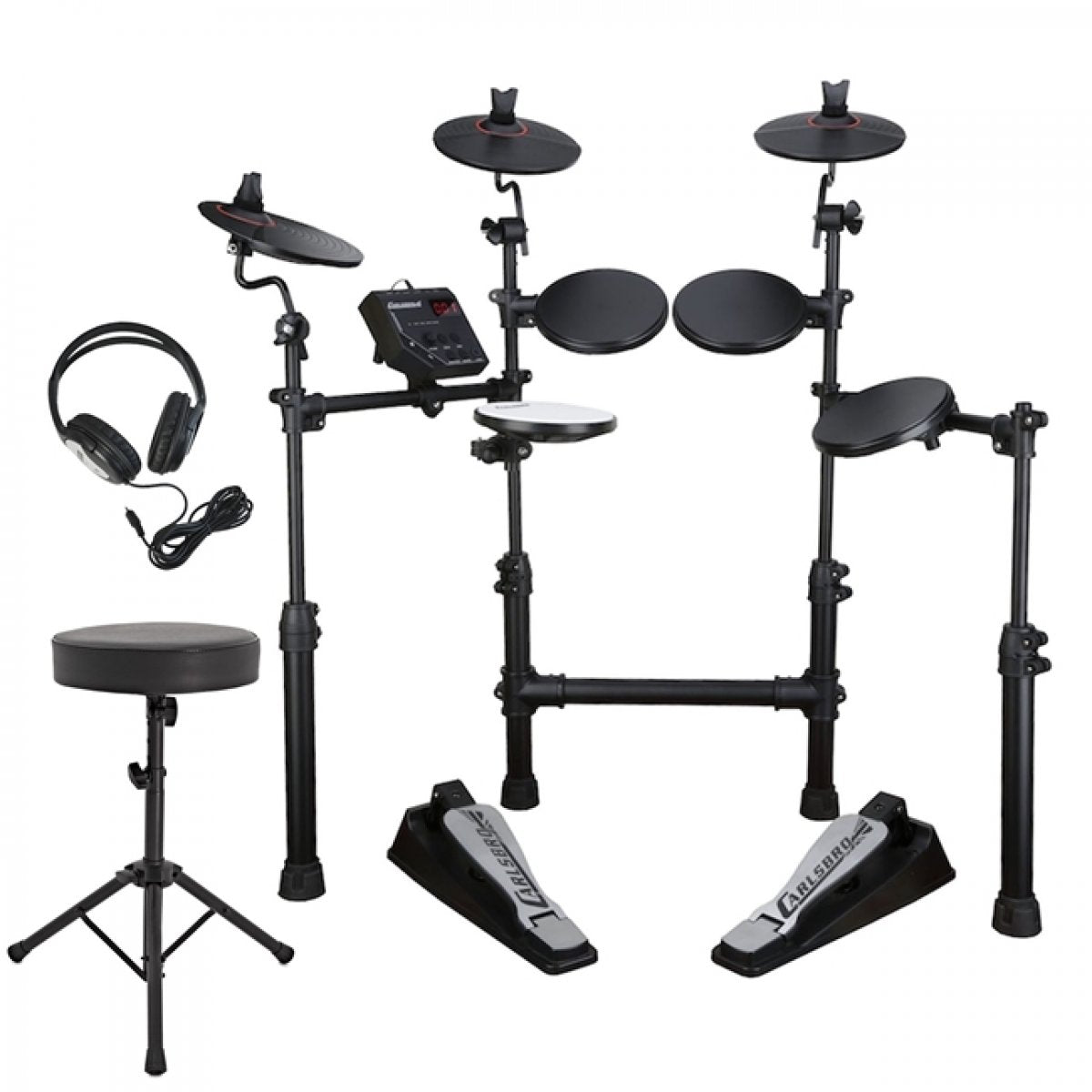 CARLSBRO ELECTRONIC DRUM KIT CSD100 WITH STOOL AND HEADPHONE - Music Planet New Zealand
