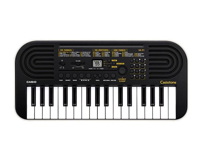 CASIO SA51 MINI KEYBOARD GREY SHELL BASE - Music Planet New Zealand