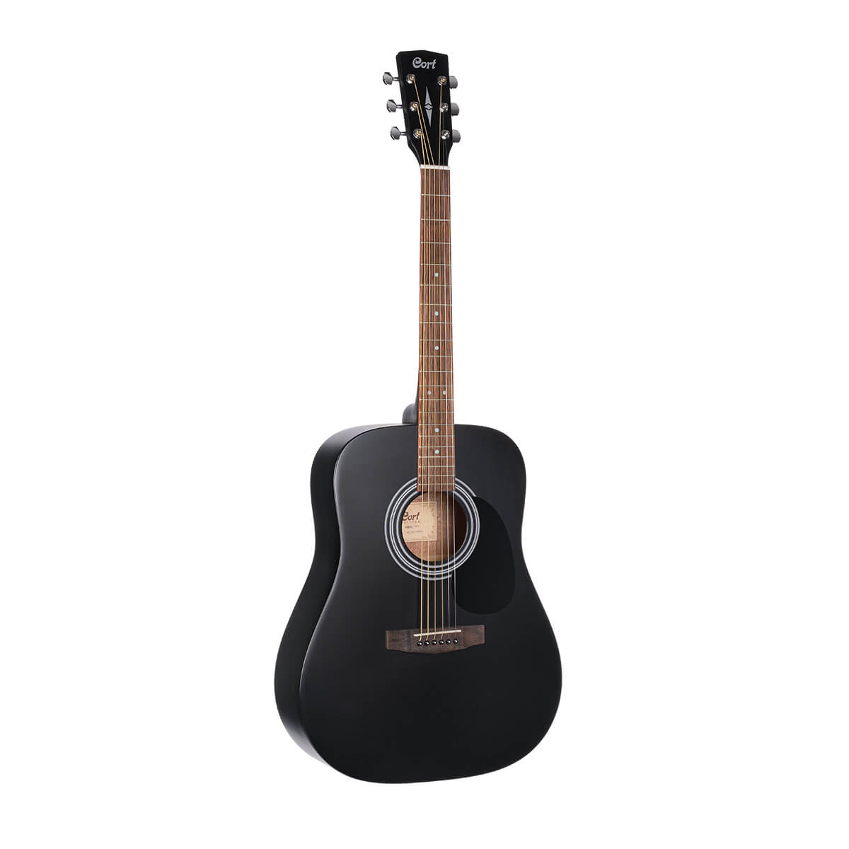 Cort AD810 Dreadnought Acoustic Guitar Satin Black with Bag - Music Planet NZ