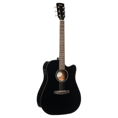 Cort C E60CE Dreadnought Acoustic Guitar - Black Gloss - Music Planet New Zealand