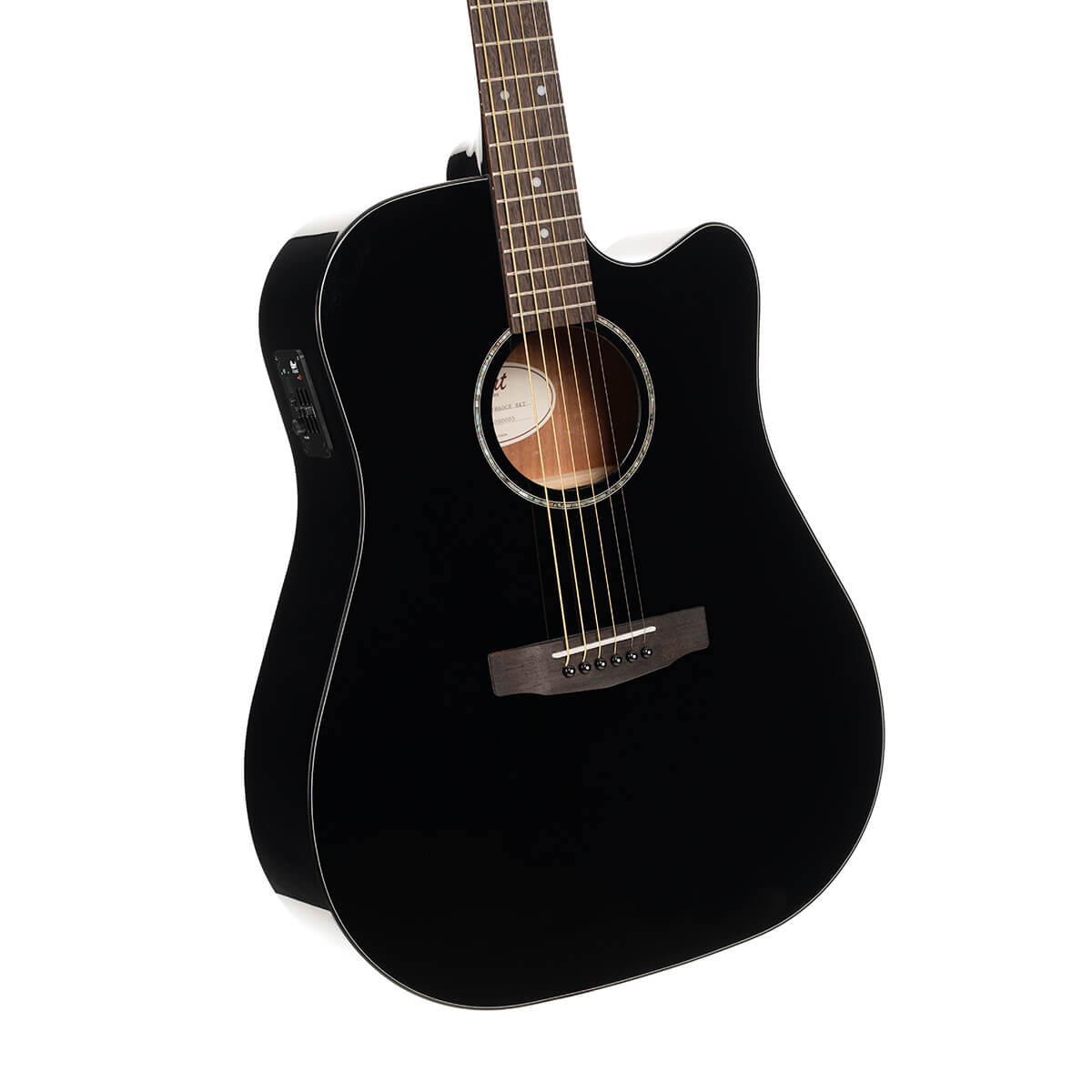 Cort C E60CE Dreadnought Acoustic Guitar - Black Gloss - Music Planet New Zealand