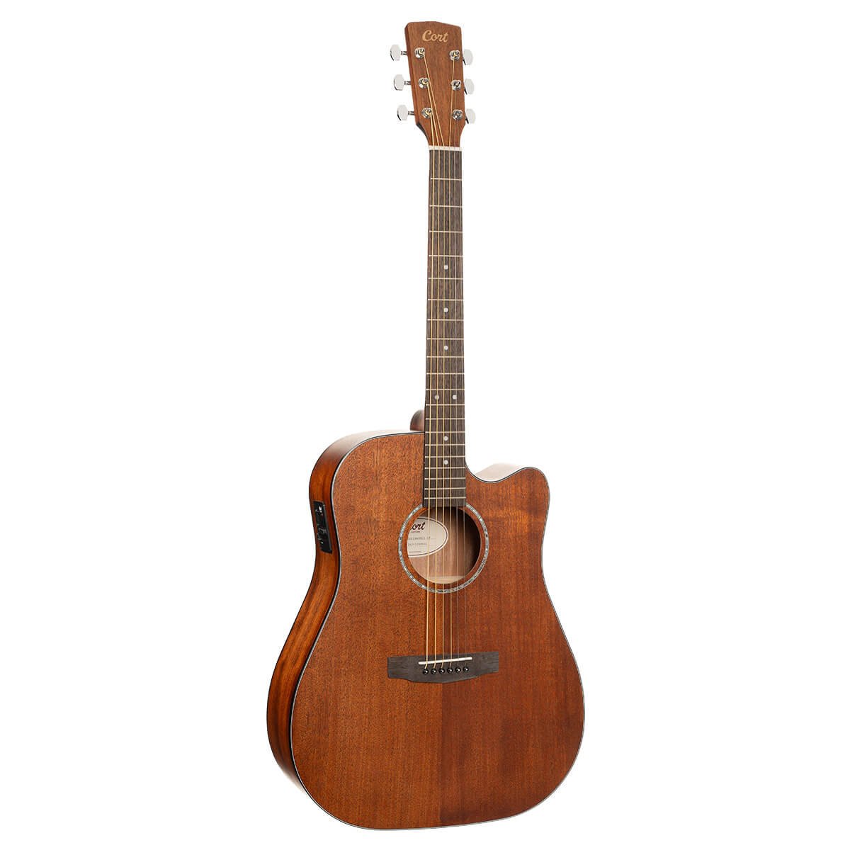 Cort C E60CE Dreadnought Acoustic Guitar - Mahogany - Music Planet NZ
