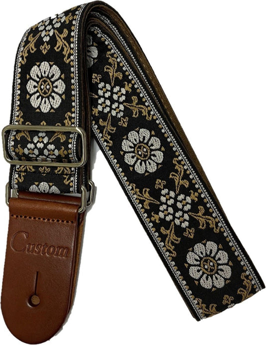 CUSTOM GT01 FLORAL STRAP BEIGE/WHITE - Music Planet New Zealand