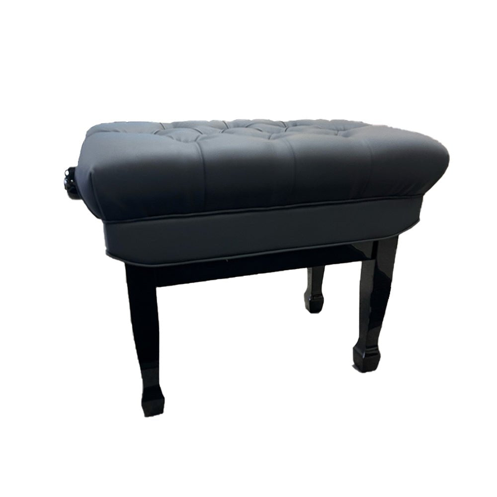 CUSTOM HVY DUTY VINYL PADDED HEIGHT ADJ PIANO BENCH BLACK GL - Music Planet New Zealand