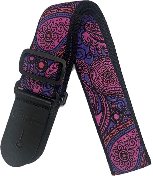 CUSTOM PURPLE/PINK FLORAL/PAISLEY WOVEN - Music Planet New Zealand