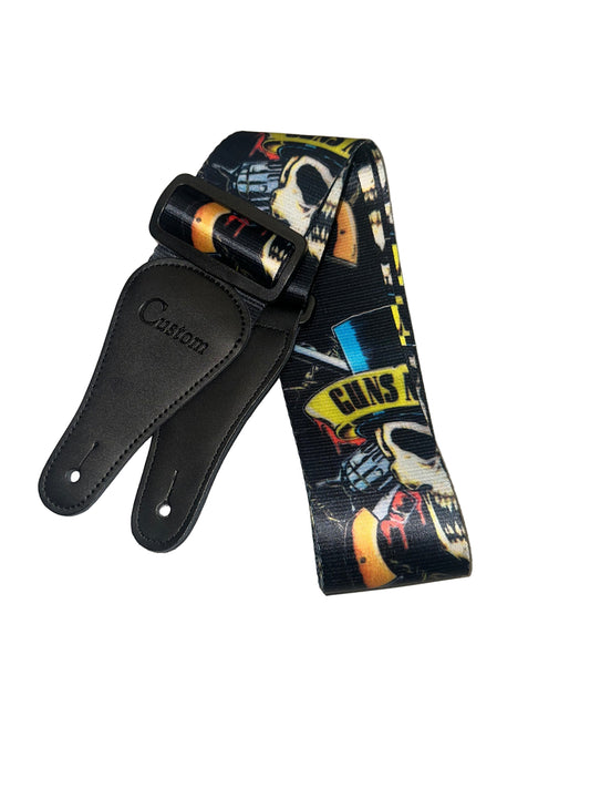 Custom WT060 Guns & Roses Polyester Guitar Strap - Music Planet NZ