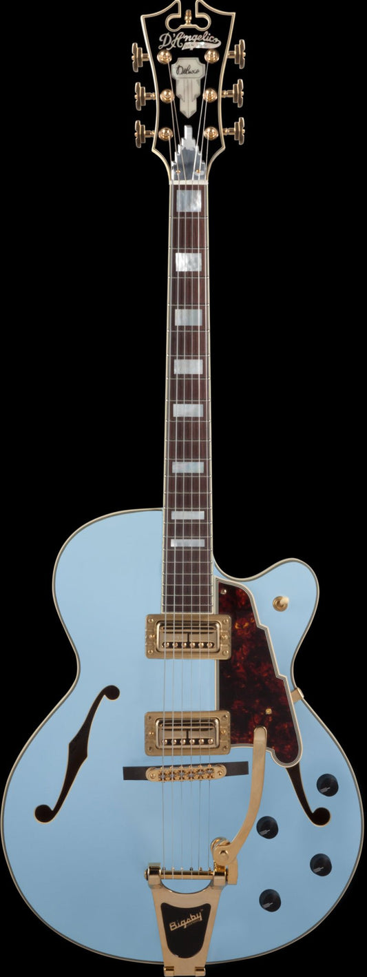 D'ANGELICO DELUXE 175 MATTE POWDER BLUE - Music Planet New Zealand