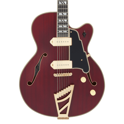 D’Angelico Deluxe 59 Semi - Hollow Electric Guitar - Satin Trans Wine - Music Planet NZ