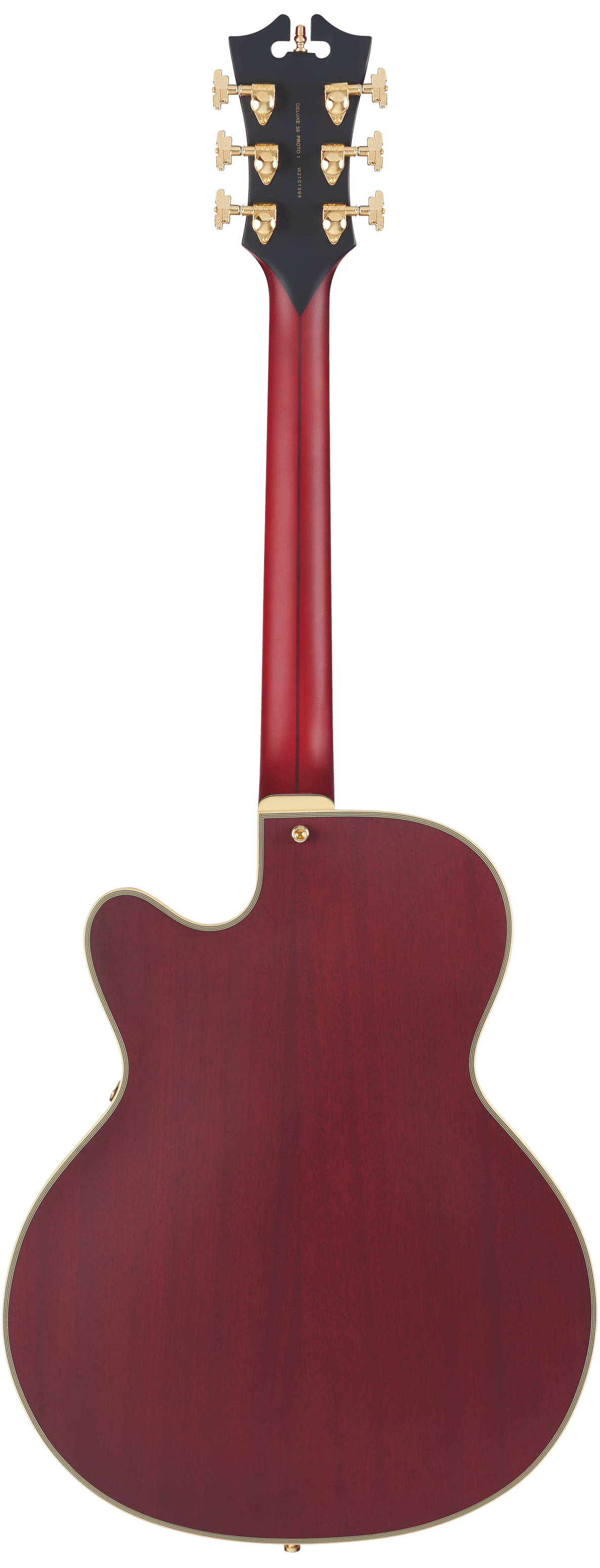 D’Angelico Deluxe 59 Semi - Hollow Electric Guitar - Satin Trans Wine - Music Planet NZ